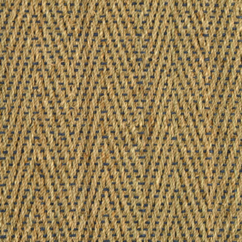 Crucial Trading Seagrass Herringbone Blue Weft